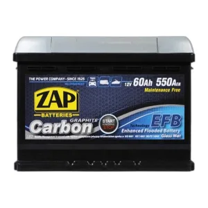 Аккумулятор ZAP 6СТ-60 (0) 550A Carbon (h=175) EFB