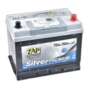 Аккумулятор ZAP 6СТ-75 (0) 750A Silver Premium ASIA