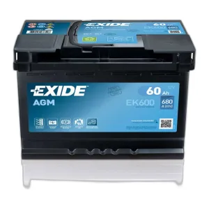 Акумулятор EXIDE 6СТ-60 (0) 680А Start-Stop AGM (EK600)