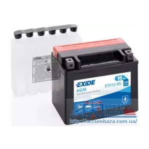 Акумулятор EXIDE 6CT-10 (1) 150А (ETX12-BS) AGM МОТО