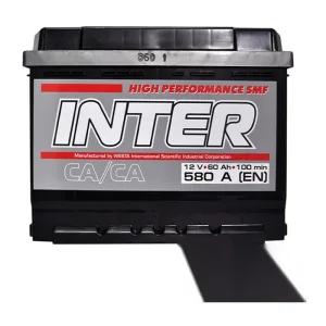 Аккумулятор INTER 6СТ-60 (1) 580А High performance