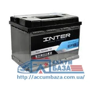 Акумулятор INTER 6СТ-78 (0) 750A EFB