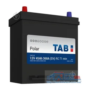 Акумулятор TAB 6СТ-45 (1) 360А Polar ASIA (тонк. кл) (B19)