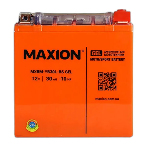 Акумулятор MAXION 12V 30A (YB 30L-BS) GEL