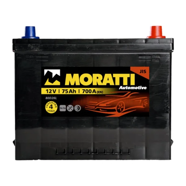 Акумулятор Moratti 6ст-75 Asia правий плюс