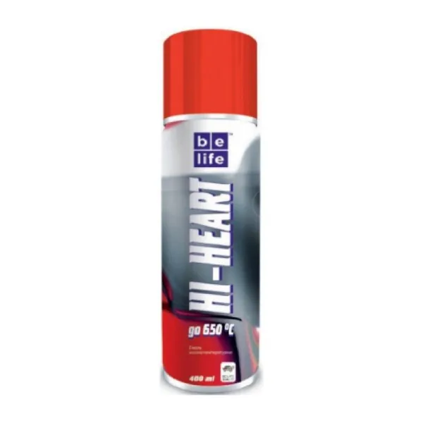 Фарба жаростійка БІЛА аерозольна акрилова BeLife Hi-Heat №1140 400мл