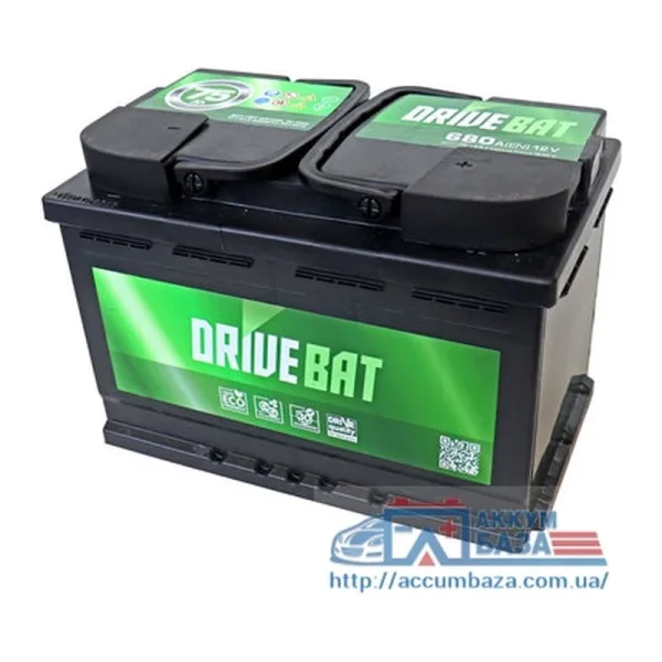 Акумулятор DRIVEBAT 6СТ-75 (0) 680A