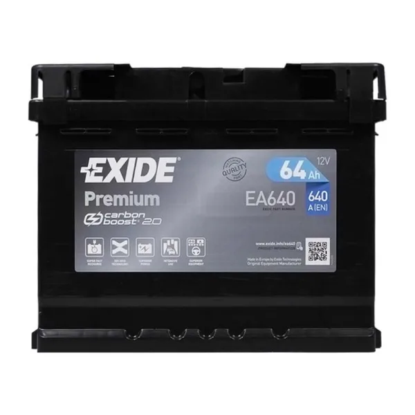 Акумулятор EXIDE 6СТ-64 (0) 640A Premium (EA640)