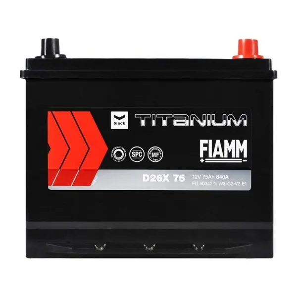 Акумулятор FIAMM 6СТ-75 (0) 640А Titanium Black Asia