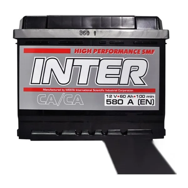 Акумулятор INTER 6СТ-60 (0) 580А High performance