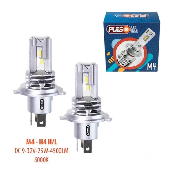 Лампи светодиодные PULSO M4 H7-H/L/LED-chips CREE/9-32v/2x25w/4500Lm/6000K