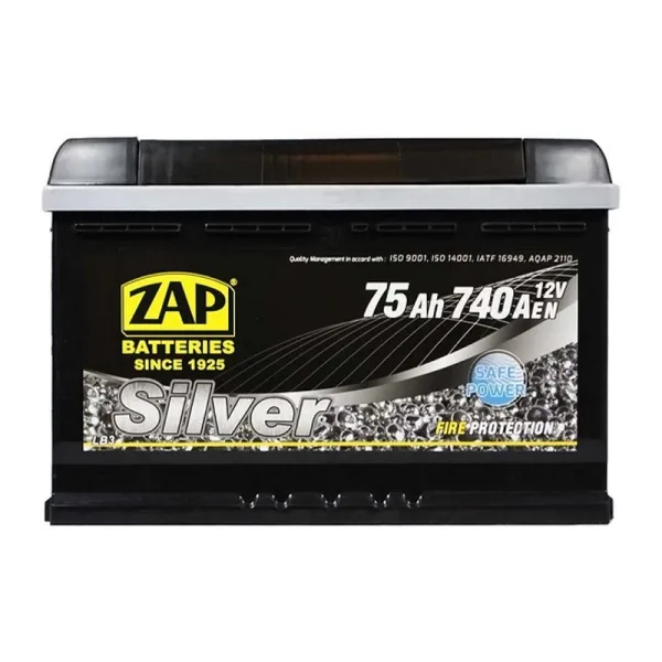 Акумулятор ZAP 6СТ-75 (0) 740A Silver (h=175)