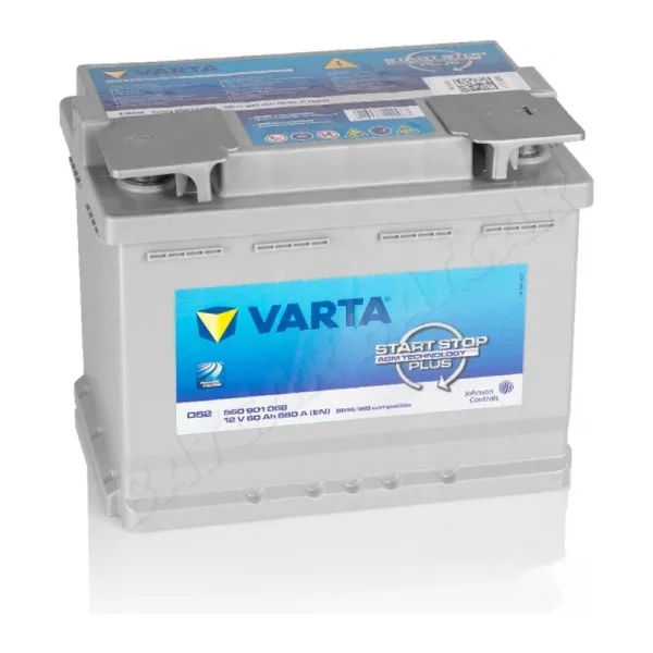 Акумулятор VARTAa 6СТ-60 (0) 680A Start-Stop Plus AGM D52