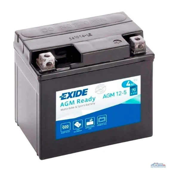 Акумулятор EXIDE 6CT-4 (0) 70A (AGM12-5) AGM МОТО