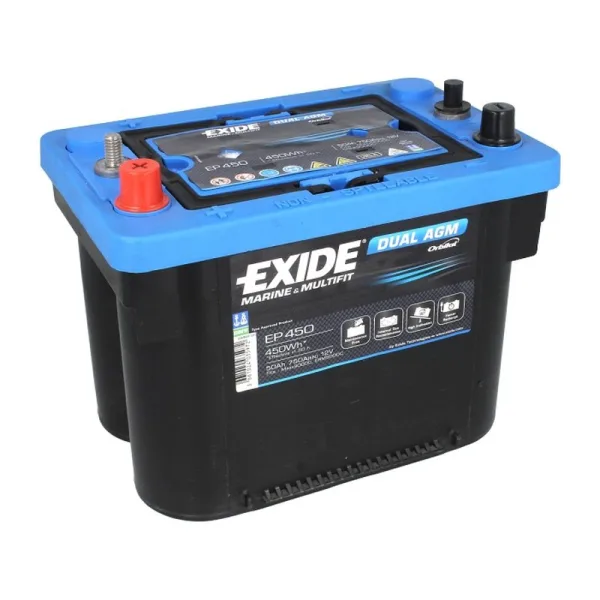 Акумулятор EXIDE 6СТ-50 (0) 750А Start Dual AGM