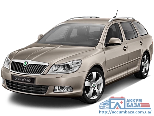 Подбор аккумулятора на Skoda Octavia 2 A5 2004-2013 (Шкода Актавиа)
