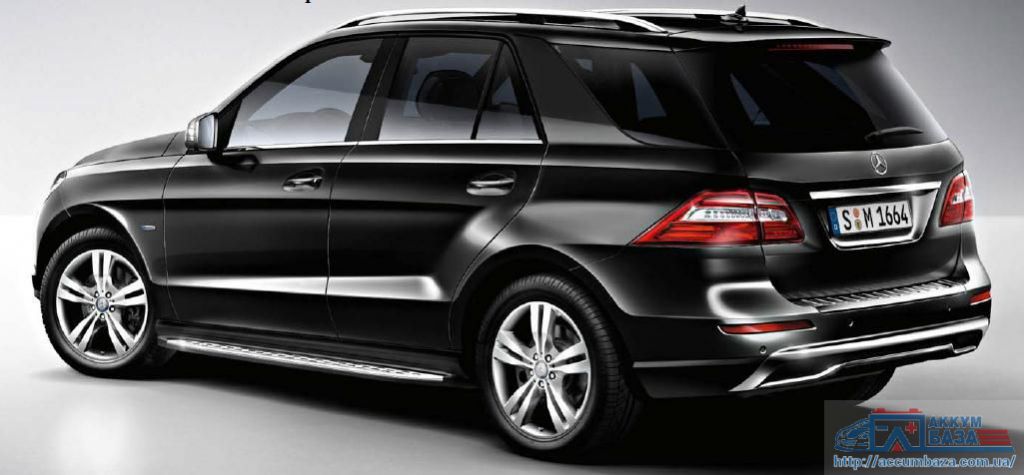 Подбор аккумулятора на Mercedes-Benz ML-class 350 W164 (Мерседес w 164)