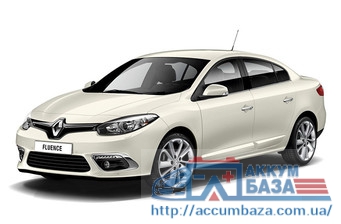 Подбор аккумулятора на Renault Fluence (Рено Флуенс)