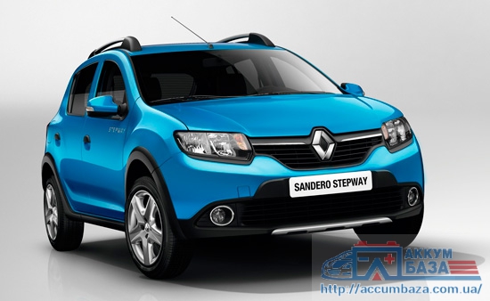 Подбор аккумулятора на Renault Sandero (Рено Сандеро Степвей)
