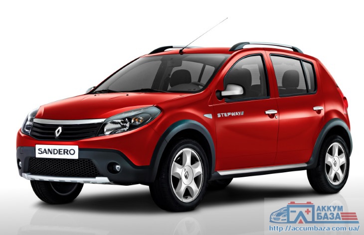 Подбор аккумулятора на Renault Sandero (Рено Сандеро Степвей)