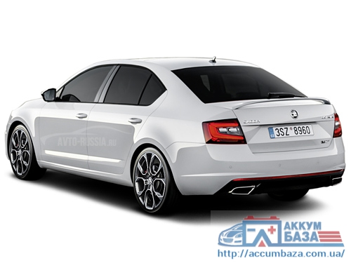 Подбор аккумулятора на Skoda Octavia A7 RS (Шкода Октавиа)