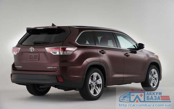 Подбор аккумулятора на Toyota Highlander (Тойота Хайлендер)