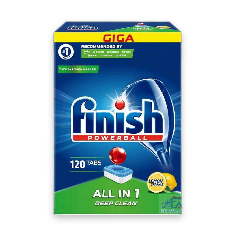 Таблетки для посудомоечных машин Finish All in One Lemon 120 шт.