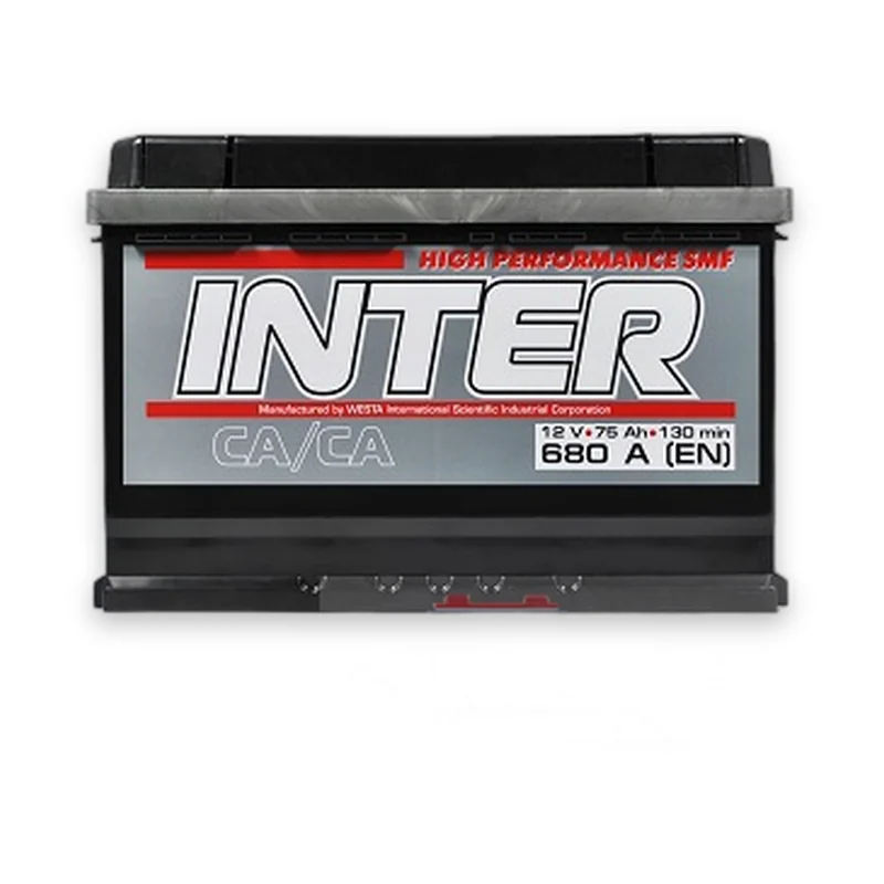 Аккумулятор INTER 6СТ-75 (0) 680A Hight performance