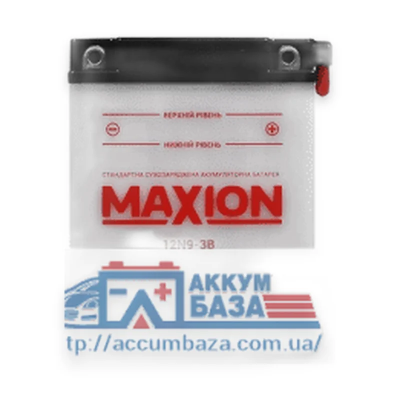 Акумулятор MAXION 12V 9Ah 100A (12N9-3B) сухозаряджена