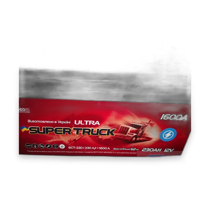 Акумулятор SUPER TRUCK 6СТ-230 (3) 1600A Евро ULTRA
