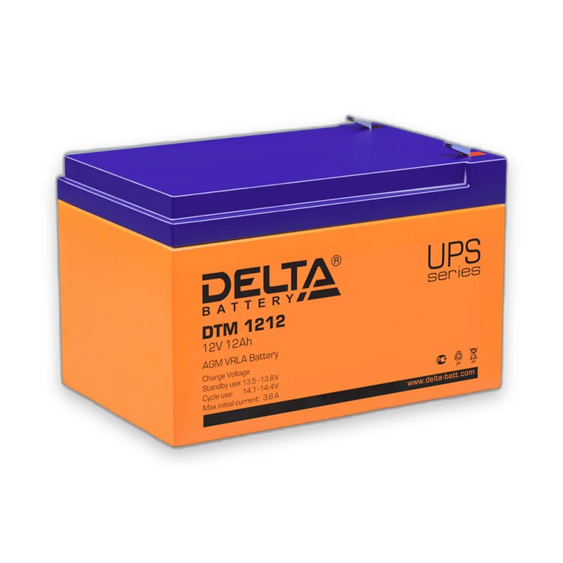 Акумулятор DELTA 12-12 Ah (151х98х100) ніж. AGM