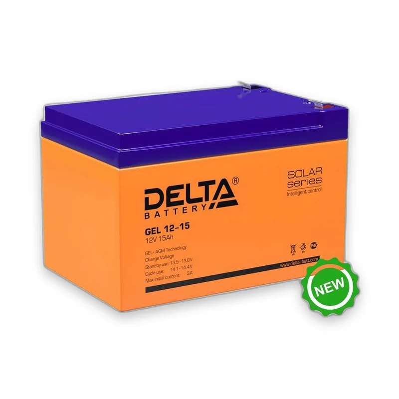 Аккумулятор DELTA 12-15 Ah (151х98х100) нож. GEL