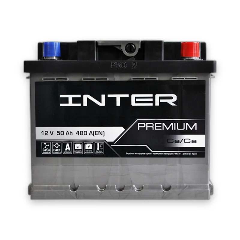Акумулятор INTER 6СТ-50 (1) 480A Premium (h=175)