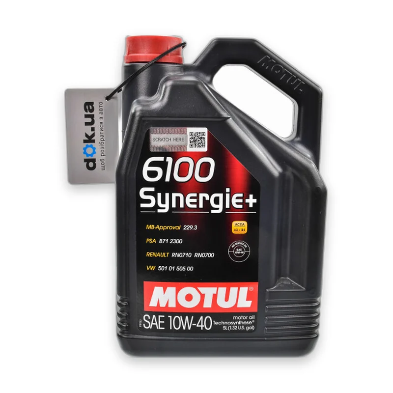 Моторна олива MOTUL 6100 Synergie+ 10W40 5л